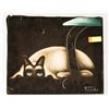 Image 1 : ORIGINAL BLACK VELVET PAINTING OF SIAMESE CAT