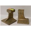 Image 1 : PAIR OF RAILWAY TIE BOOK ENDS