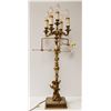 Image 1 : ANTIQUE BRASS CANDELABRA STYLE LAMP WITH NECKLACE