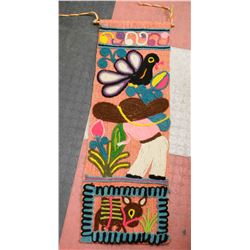 1960S POP ART CREWEL WALL HANGING