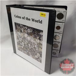 COINS of the World BINDER LOT (240 Coins) Incl: Argentina, Bahamas, Brazil, Costa Rica, Denmark, Fij