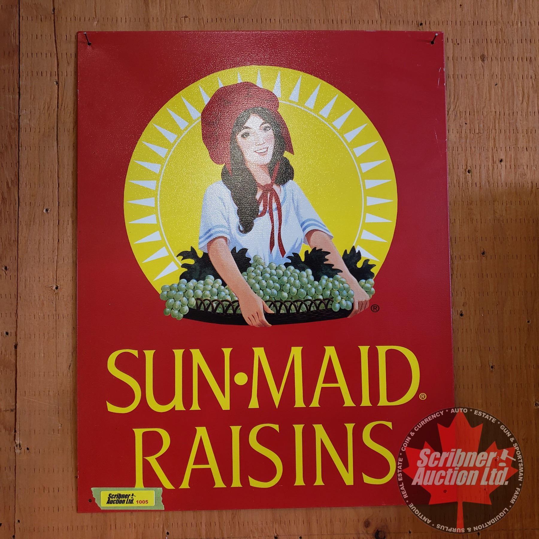 Pro Raisin Sign Repro Sign Single Sided Tin