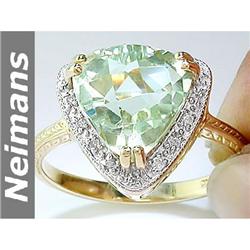 1.00 ct Blue Topaz & Diamond Earrings 14kt Gold