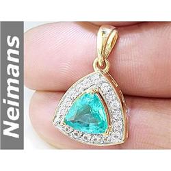 Art Deco .25 ct Diamond Pendant 14k Gold USGL Certified