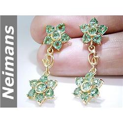 .75 ct Gem Amethyst & Diamond Earrings 14k Gold