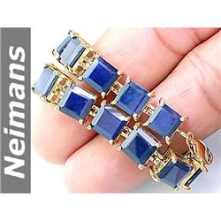 Antique 7.00 ct Sapphire & VS Diamond Stud Earrings 14K