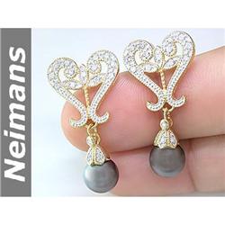 Certified .55 ct Blue Diamond Eternity Ring 14kt Gold