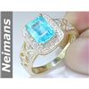 Image 1 : Antique Certified 4.75 ct Emerald & Diamond Ring 14kt