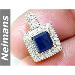 Certified 9.75 ct Green Amethyst & Diamond Pendant 14kt