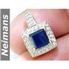 Image 1 : Certified 9.75 ct Green Amethyst & Diamond Pendant 14kt
