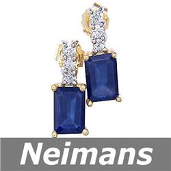 .50 ct Green Sapphire Stud Earrings 14kt Gold