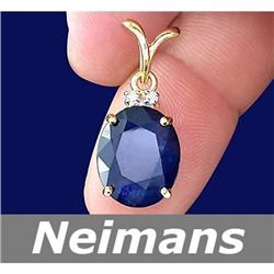 Certified 64.00 ct Quartz & Diamond Pendant 14kt Gold