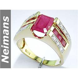 USGL Certified 1.25 ct Citrine & Diamond Ring 14kt Gold