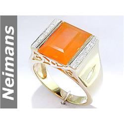 Vintage Gem 3.25 ct Citrine & Sapphire Pendant 14k Gold