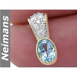 Vintage Gem 2.50 ct Multi & Ceylon Sapphire Pendant 14k