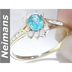 Art Deco 2.00 ct Sapphire & Diamond Ring 14kt CERTIFIED