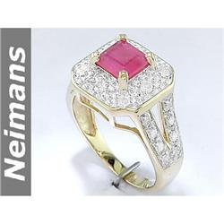 USGL Certified 1.50 ct Apatite & Diamond Ring 14kt Gold