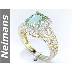 Certified 2.25 ct Blue, White Sapphire & Ruby Ring 14kt