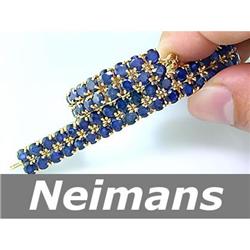 Men's Gents 6.50ct Certified Sapphire & VS Diamond Ring