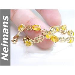 Fine Gem Cert 2.75 ct Yellow Sapphire & VS Diamond Ring