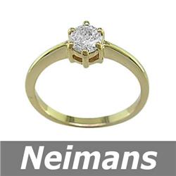 Gem Certified 1.25 ct Blue Topaz Ring Solid 14kt Gold