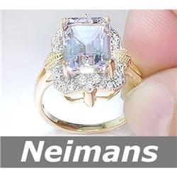 Gem 7.00 ct Certified Green Sapphire Pendant 14kt Gold