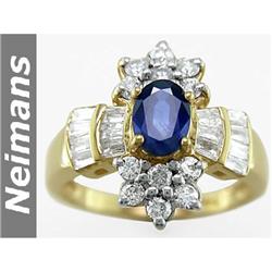 Fine 1.00 ct Certified Ruby & VS Diamond Ring 14kt Gold