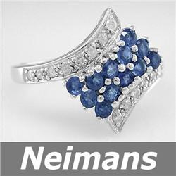 Vintage 1.50 ct Certified Sapphire & VS Diamond Ring