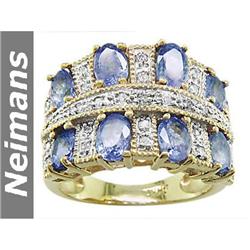 Certified 1.25 ct Top Tsavorite & VS Diamond Ring 14kt