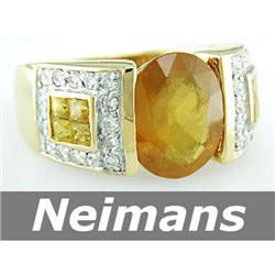 Fine 5.00 ct Certified Emerald & Diamond Ring 14kt Gold