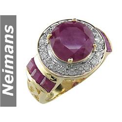 Fine .75 ct Certified Yellow Sapphire & VS Diamond Ring