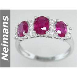 Fine 2.50 ct Certified Ruby & VS Diamond Ring 14kt Gold