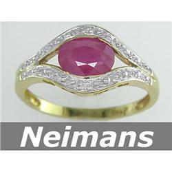 Quality 2.75 ct Certified Ruby & VS Diamond Ring 14kt