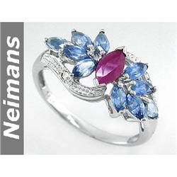 Fine 1.00 ct Yellow Sapphire & VS Diamond Ring 14kt