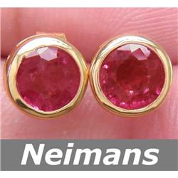 Vintage 1.00 ct Blue Sapphire & Diamond Ring 14kt Gold