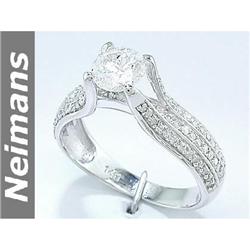 Gem Certified .75 ct Aquamarine & Diamond Ring 14k Gold