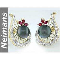 Vintage 3.25 ct Green Tourmaline & Sapphire Ring 14kt