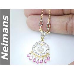 9.25 ct Green Amethyst & Diamond Pendant 14kt