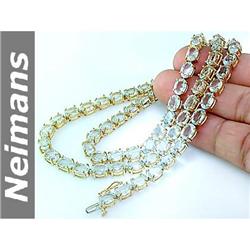 Certified 18.50 ct Star Sapphire & Diamond Bracelet 14k