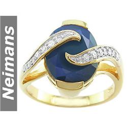 Gem 6.50 ct Certified Sapphire & Diamond Bracelet 14kt