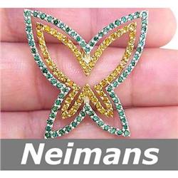 Certified 2.50 ct Blue & Yellow Diamond Pendant 14kt