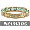 Image 1 : Certified 1.25 ct Emerald & Diamond Eternity Ring 14kt