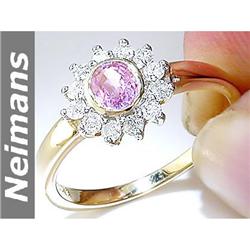 USGL Certified 1.50 ct Apatite & Diamond Ring 14kt Gold