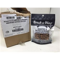 Case of Break-a-Way Roasted & Salted Almonds (12 x 100g)