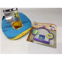 Plush Bird house and Mirror Perch