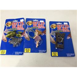 Lot of Betta Bling Decor (3x)