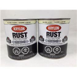 Krylon Rust Protector Gloss Ivory Enamel (2 x 946ml)