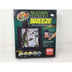 Zoo Med Nano Breeze Open Air Aluminum Screen Cage Habitat (25 x 25 x 30cm
