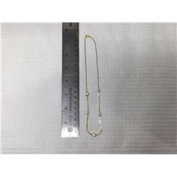 Gold Plated Necklace 7.5in