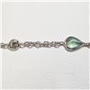 Image 3 : 14K White Gold Alexandrite(1.9ct) Diamond(0.35ct) Four Round Diamonds Clarity (Si-2-I-1), Bracelet, 